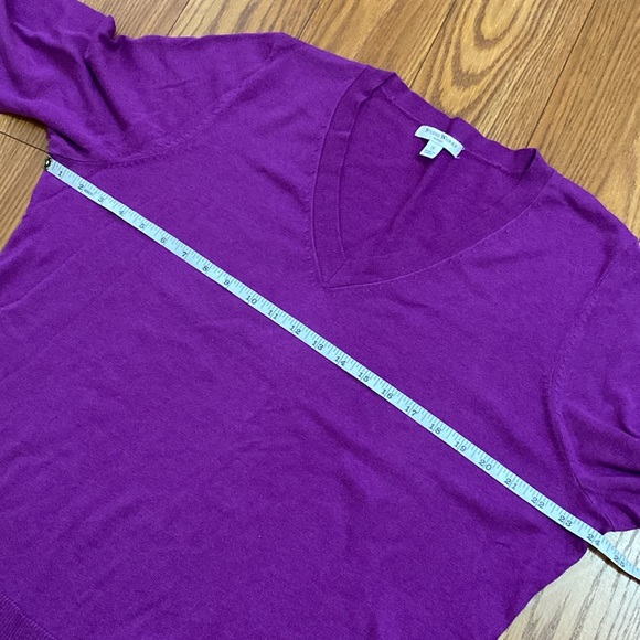 Studio Works women’s ribbed V-neck purple sweater long sleeves plus size 1X - Picture 10 of 12